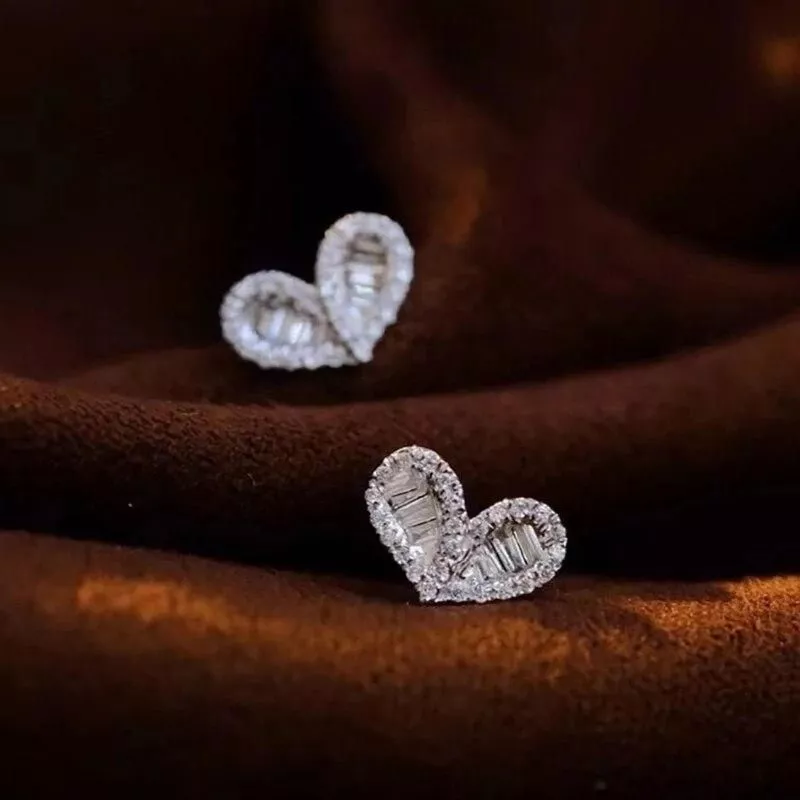 CAOSHI Elegant Female Heart Love Jewelry Earrings with Brilliant Zirconia Wedding Ceremony Gift Everyday Accessories for Women CAOSHI Elegant Female Heart Love Jewelry Earrings with Brilliant Zirconia Wedding Ceremony Gift Everyday Accessories for Women